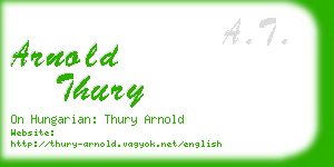 arnold thury business card